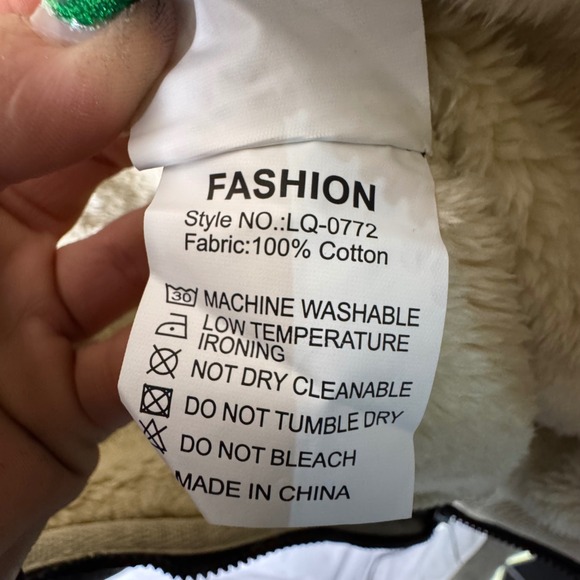 NWT Yeokou Black Sherpa Lined Full Zip Hoodie Jacket Cozy Winter Small - Picture 8 of 8